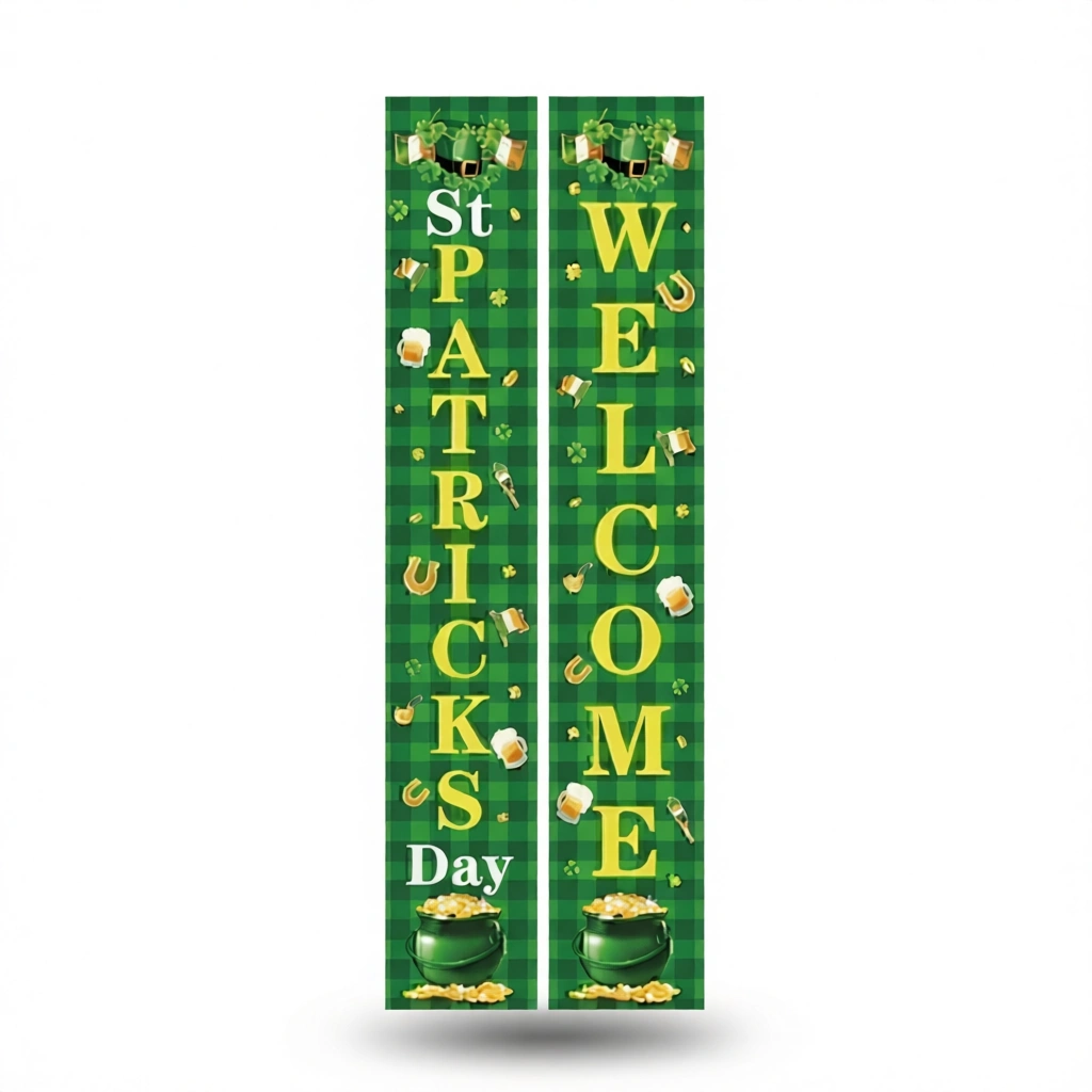 St Patrick’s Banners – Festive Irish Decor White Background St Patrick's Banners – Festive Irish Decor white background