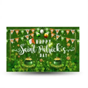 St Patrick's Day Banner – Vibrant Lucky Clover Decor