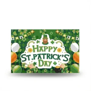 Irish Clover Banner – Festive Lucky Decor white background