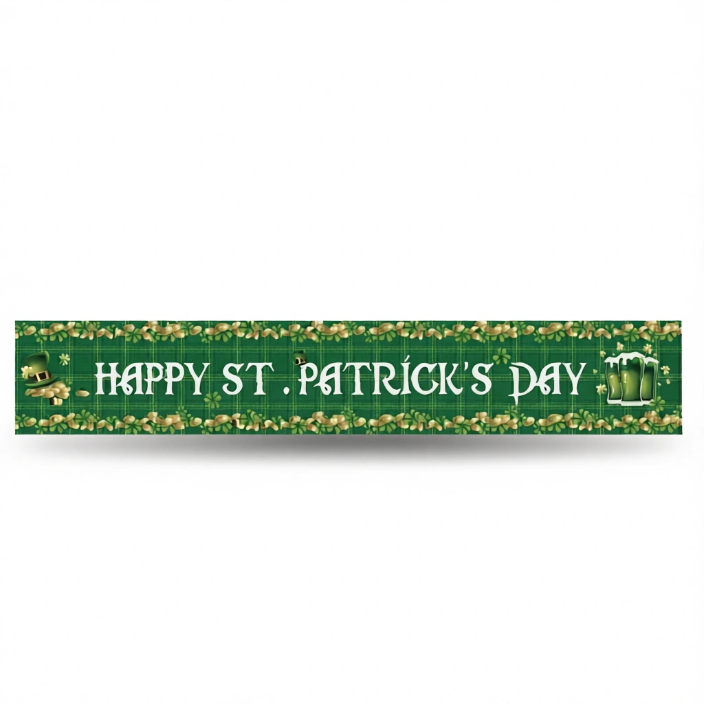 St. Patrick's Day Banner – Festive Irish Decor white background