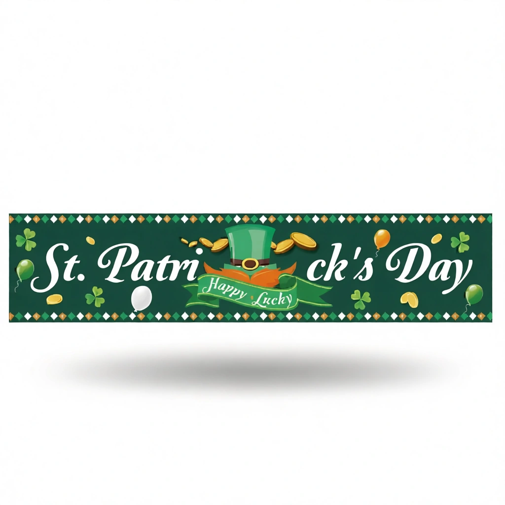 St. Patrick’s Yard Banner – Festive Irish Celebration White Background St. Patrick's Yard Banner – Festive Irish Celebration white background