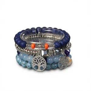 Life Tree Bracelet Set – Boho Serenity white background
