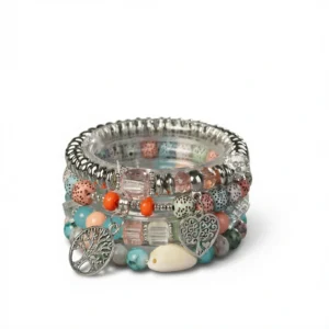 Bracelet - Enchanting Love Tree Charm - 4 Piece Set white background