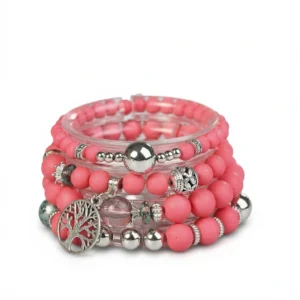 Passion Red Bracelet Set – Boho Charm, Positive Energy