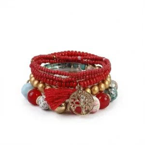 Red Bohemian Bracelets – Effortless Free Spirit