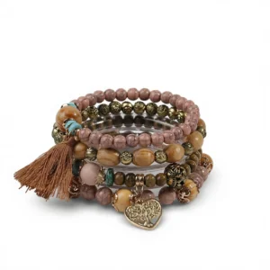 Black Onyx Bracelets – Boho Style, Mindful Calm white background