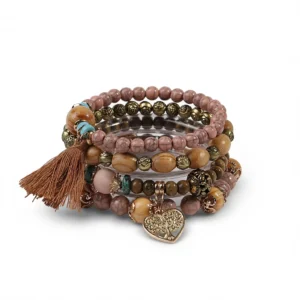 Black Onyx Bracelets – Boho Style, Mindful Calm white background