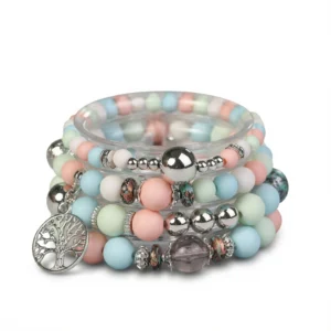 Boho Beaded Bracelets – Ombre Life Tree