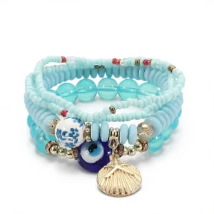 Evil Eye Bracelet – Boho Charm Protection