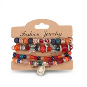 Bohemian Shell Bracelet – Vibrant Colors, Natural Beauty