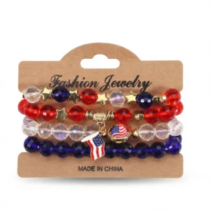Patriotic Bracelet Set – Bold USA Pride