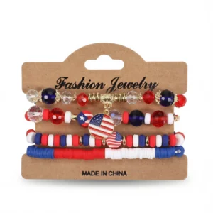 Patriotic Bracelets – Red White Blue Sparkle