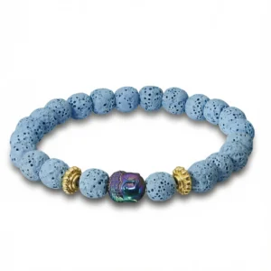Volcanic Bead Bracelet – Ethnic Buddha Charm