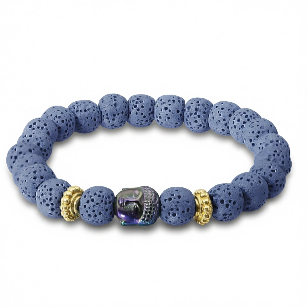 Volcanic Stone Bracelet – Natural Grounding Style White Background Volcanic Stone Bracelet – Natural Grounding Style white background