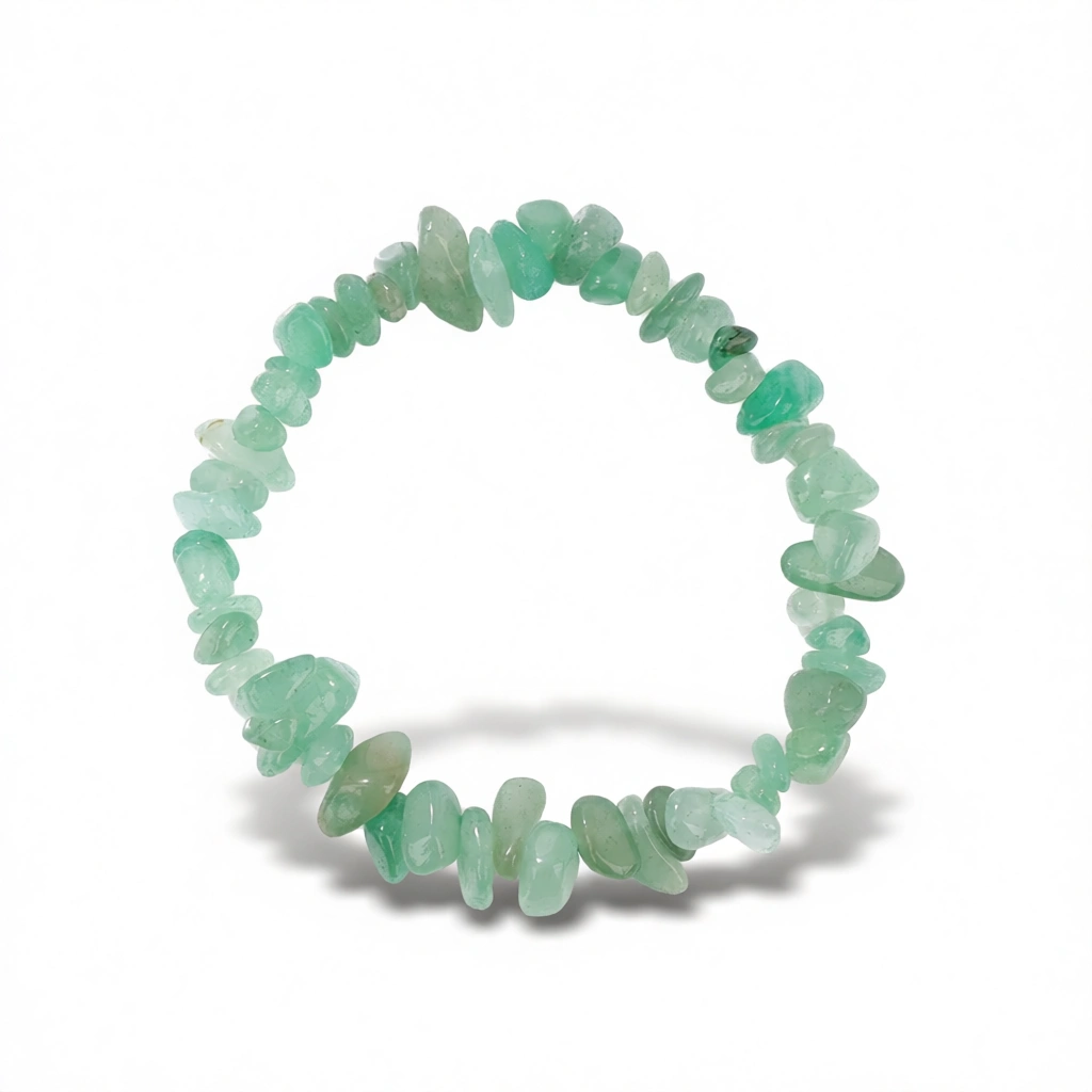 Aventurine Bracelet 19cm – Natural Charm, Easy Fit White Background Aventurine Bracelet 19cm – Natural Charm, Easy Fit white background