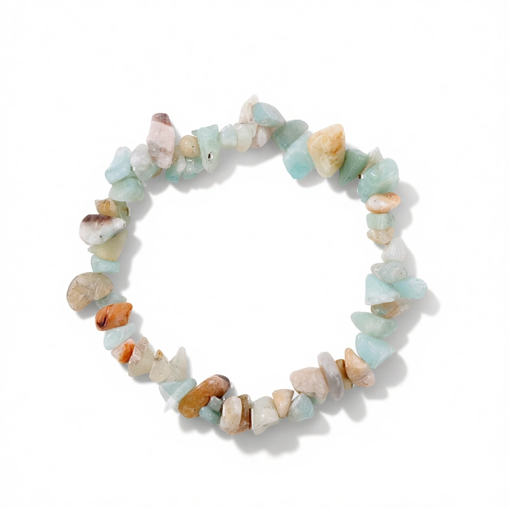 Amazonite Stone Bracelet – Bold Natural Beauty White Background Amazonite Stone Bracelet – Bold Natural Beauty white background