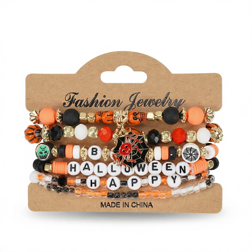 Halloween Charm Bracelets – Spooky Festive Fun White Background Halloween Charm Bracelets – Spooky Festive Fun white background