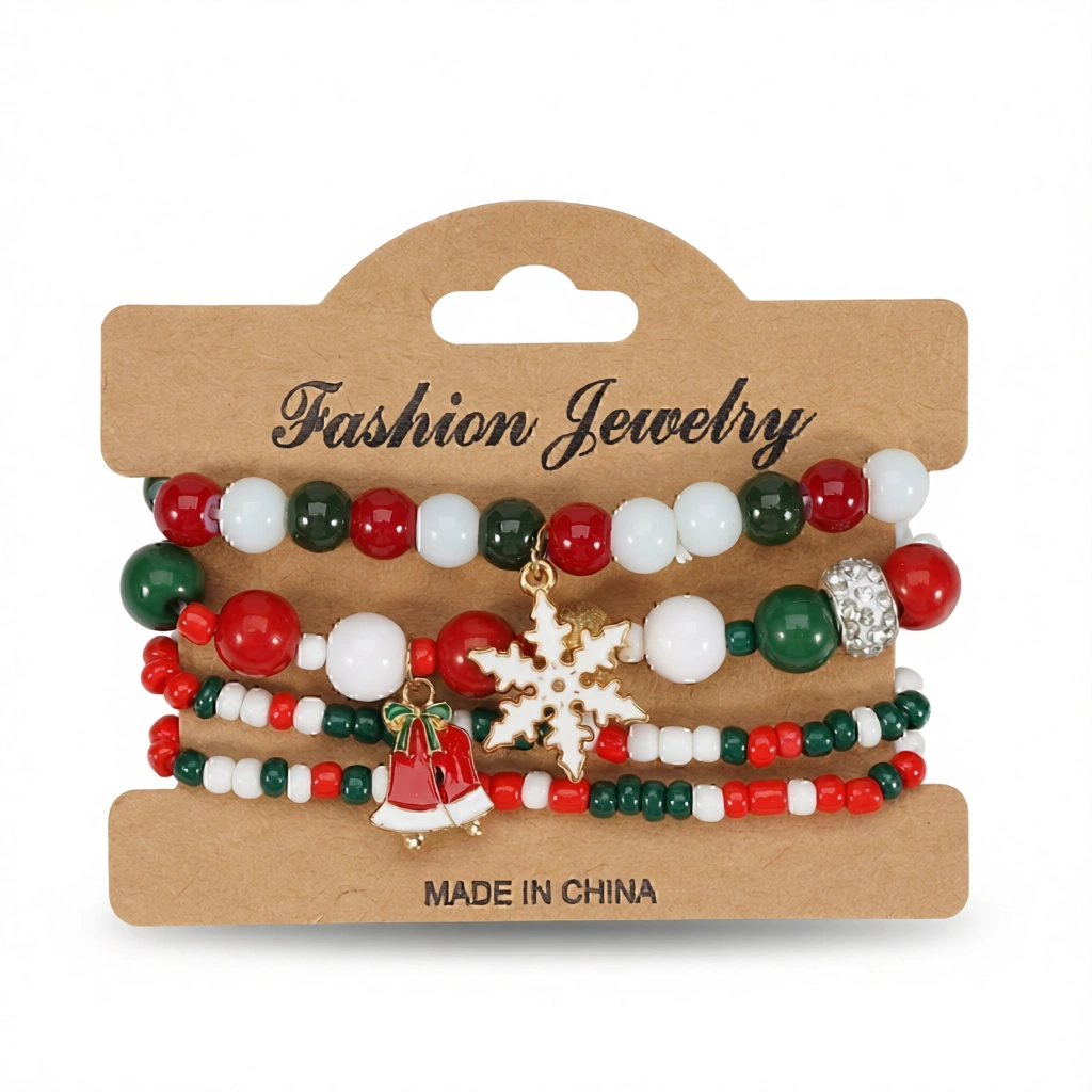 Holiday Charm Bracelets – Festive & Fun White Background Holiday Charm Bracelets – Festive & Fun white background