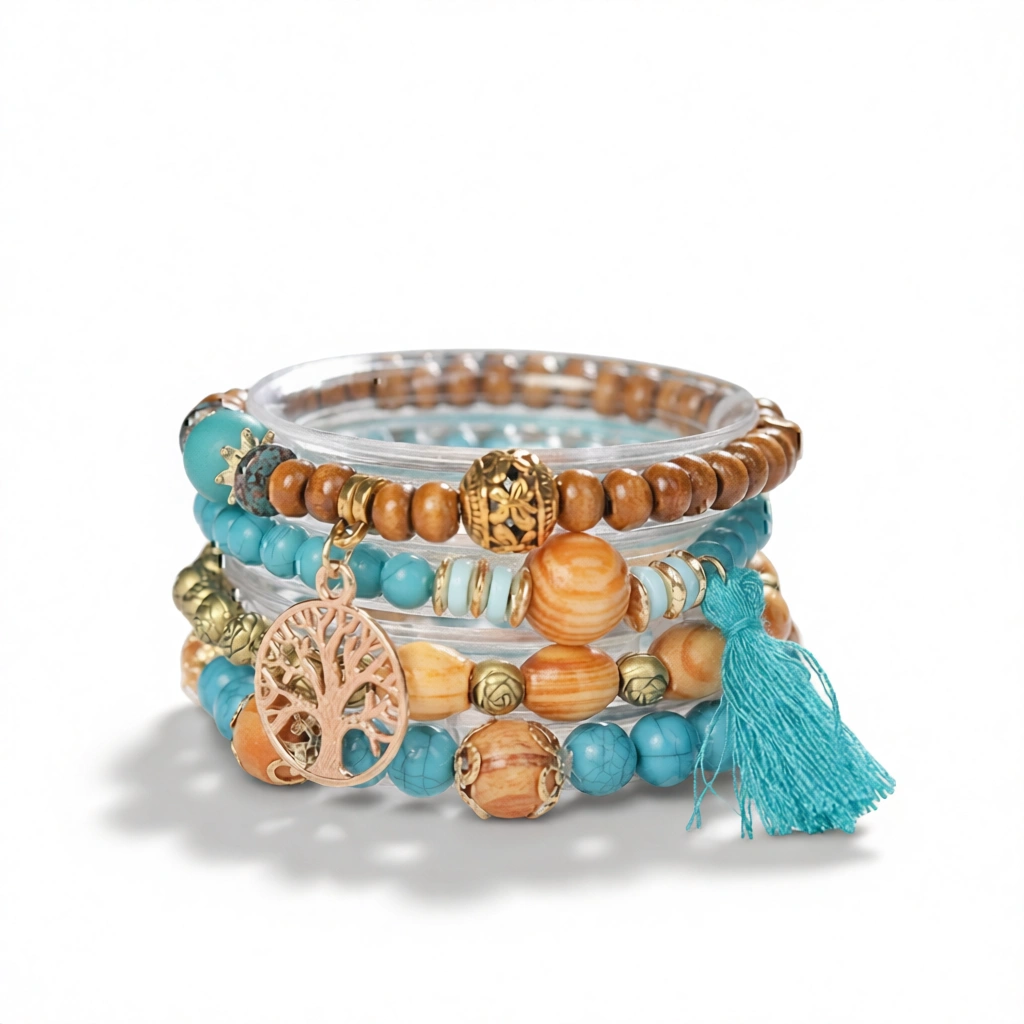 Blue Dreamcatcher Bracelets – Bohemian Serenity White Background Blue Dreamcatcher Bracelets white background